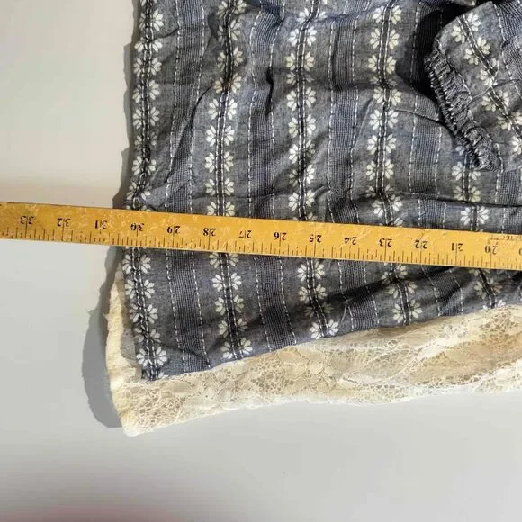 Ryu Anthropologie Peasant Dress Lace Detail Spring Cottagecore Tie Back Medium - Picture 13 of 15